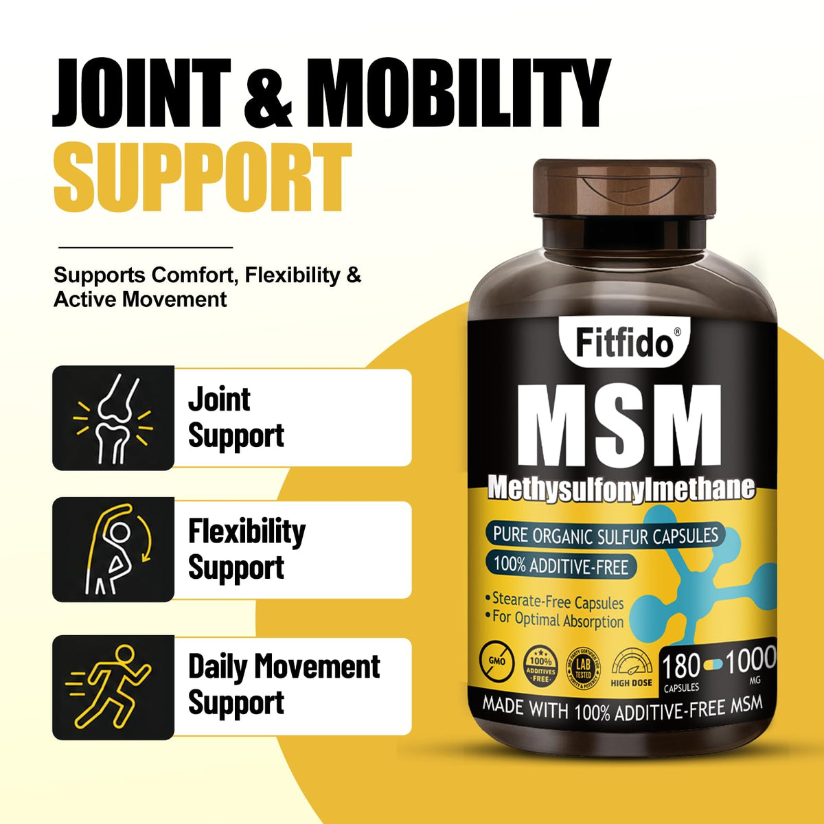 MSM Capsules 1000mg 180 Count H539
