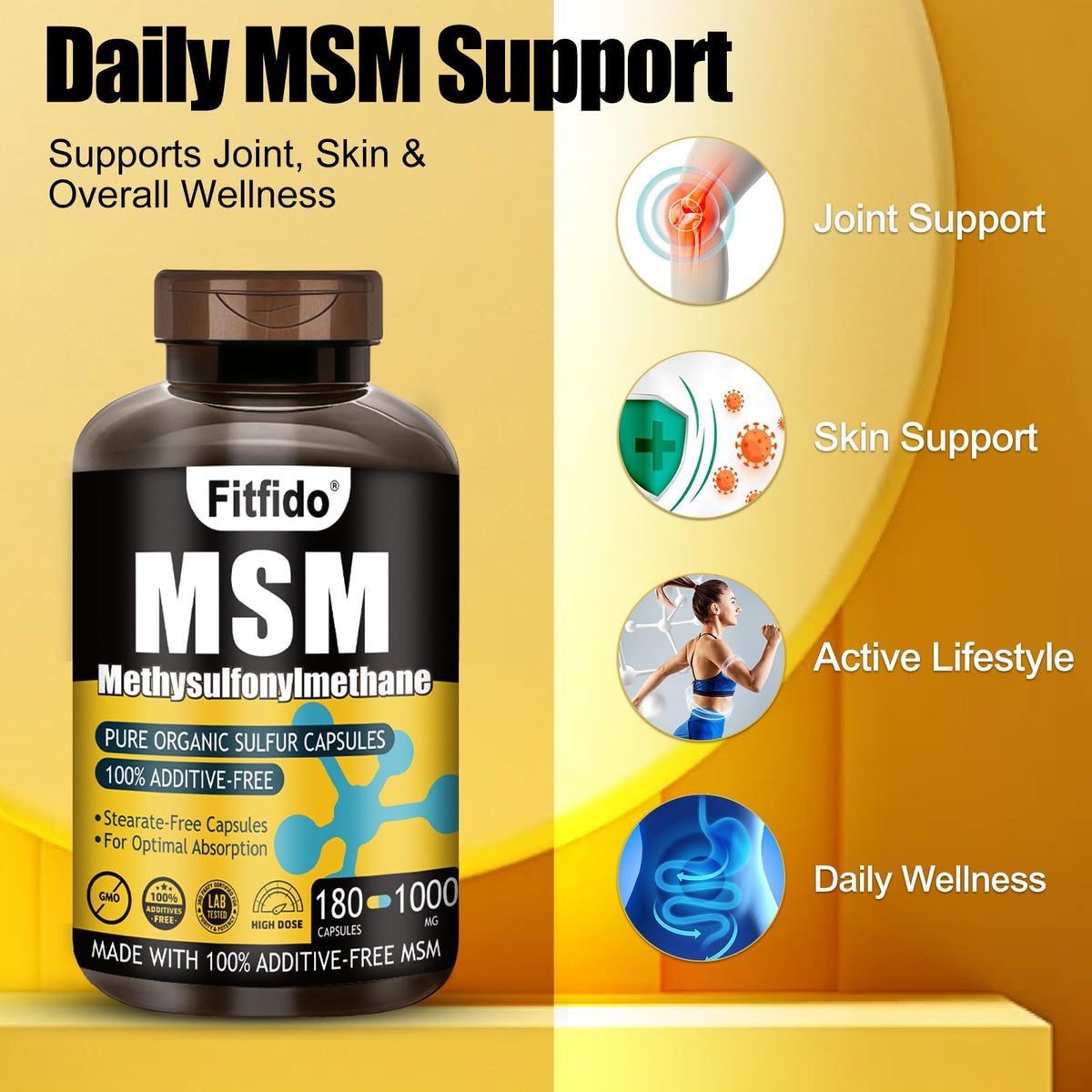MSM Capsules 1000mg 180 Count H539
