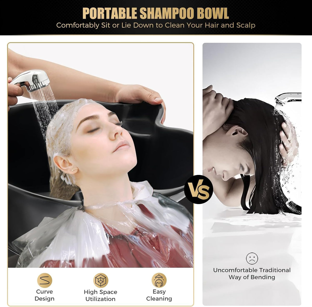 Portable Height Adjustable Shampoo Bowl L851