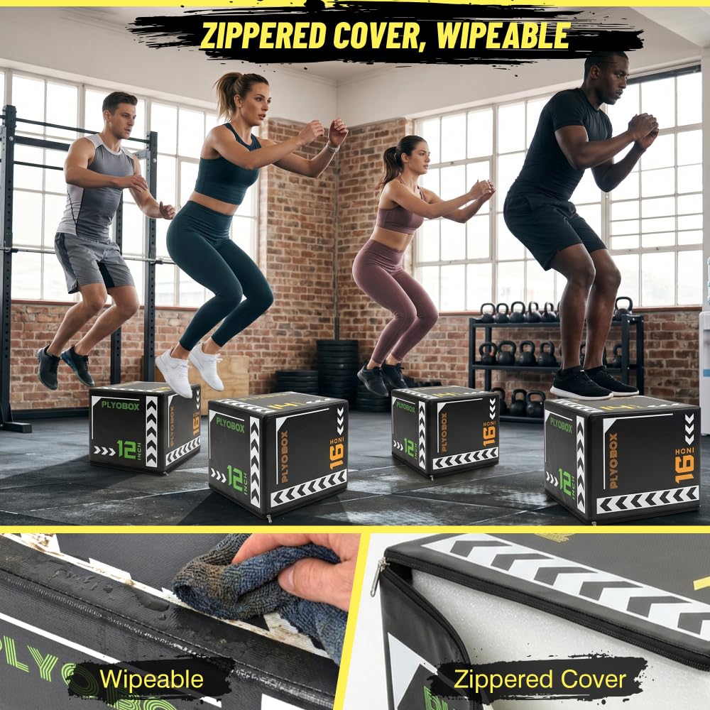 12/14/16 Inch 3-in-1 Plyometric Jump Box K806