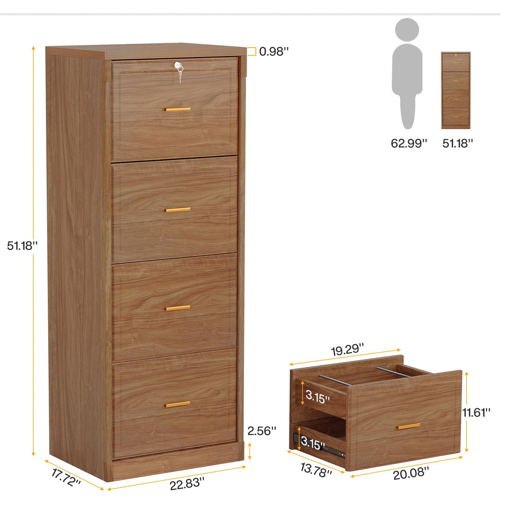 4 Drawer File Cabinet with Lock Y1858