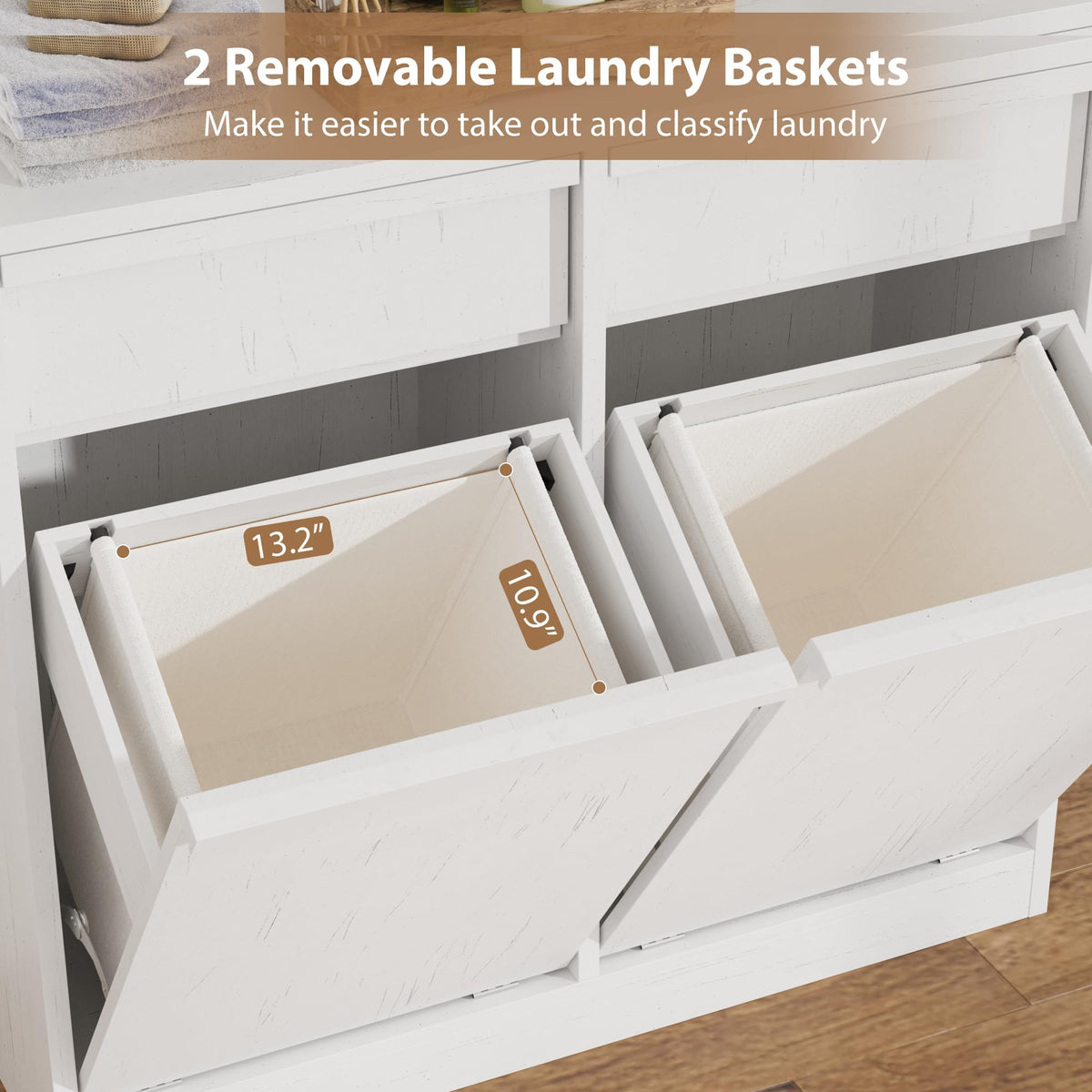 Double Tilt Out Laundry Hamper Cabinet N390524