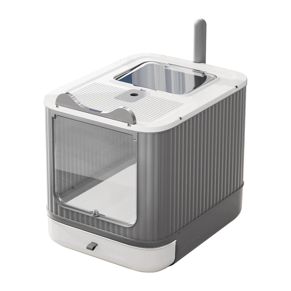 Covered Cat Litter Box with Lid Y30834