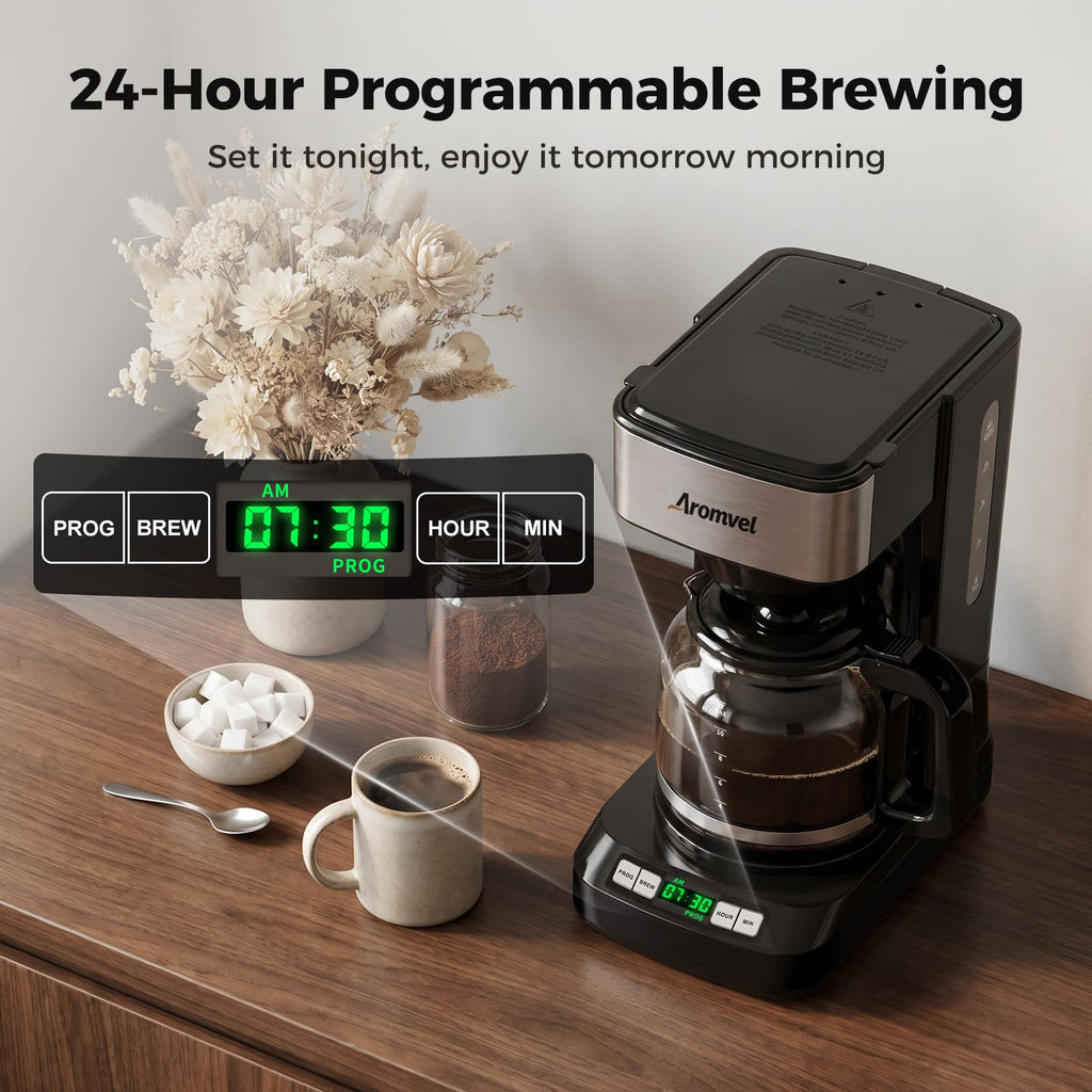 12-Cup Programmable Drip Coffee Maker with Glass Carafe R851337