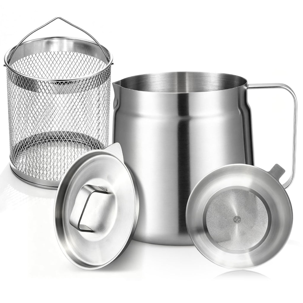 68oz Stainless Steel Deep Fryer Pot with Basket L64863