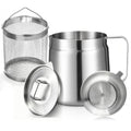 68oz Stainless Steel Deep Fryer Pot with Basket L64863