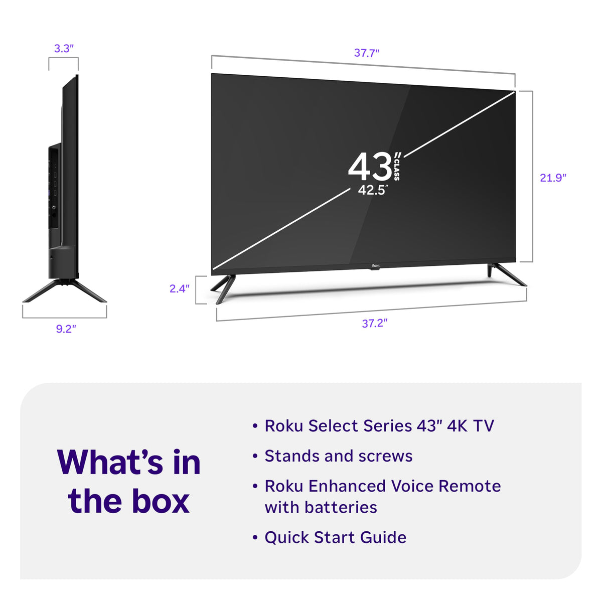 43-Inch 4K HDR LED Smart TV V8671