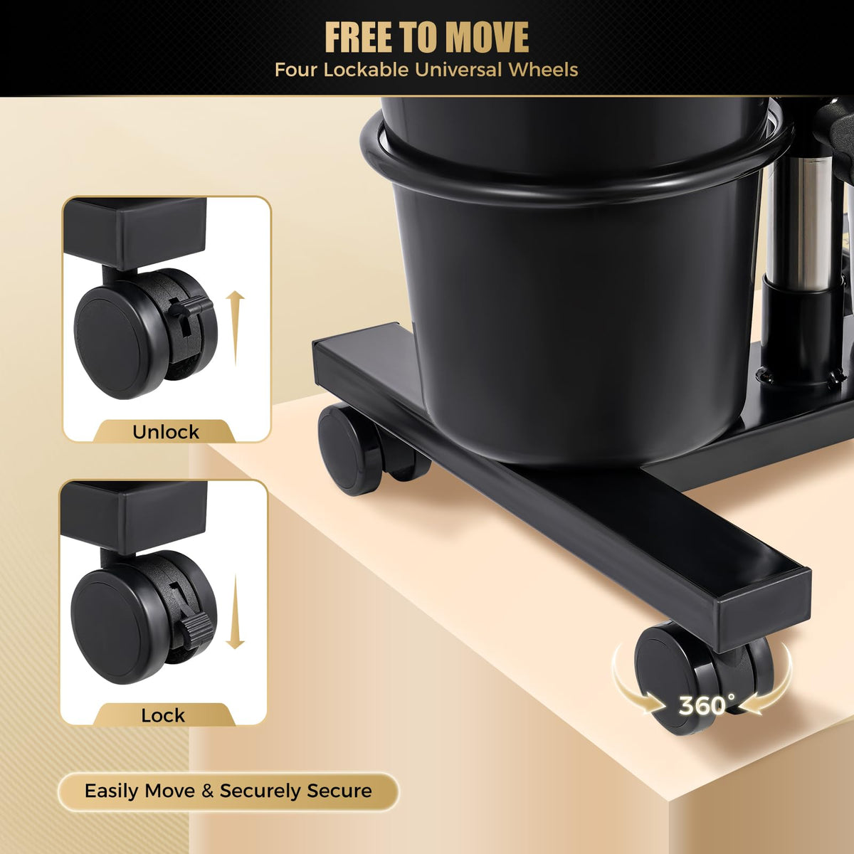 Portable Shampoo Basin with 2 Water Buckets Black N1171