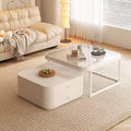 Brown Square Glass Nesting Coffee Table Set of 2 R7113