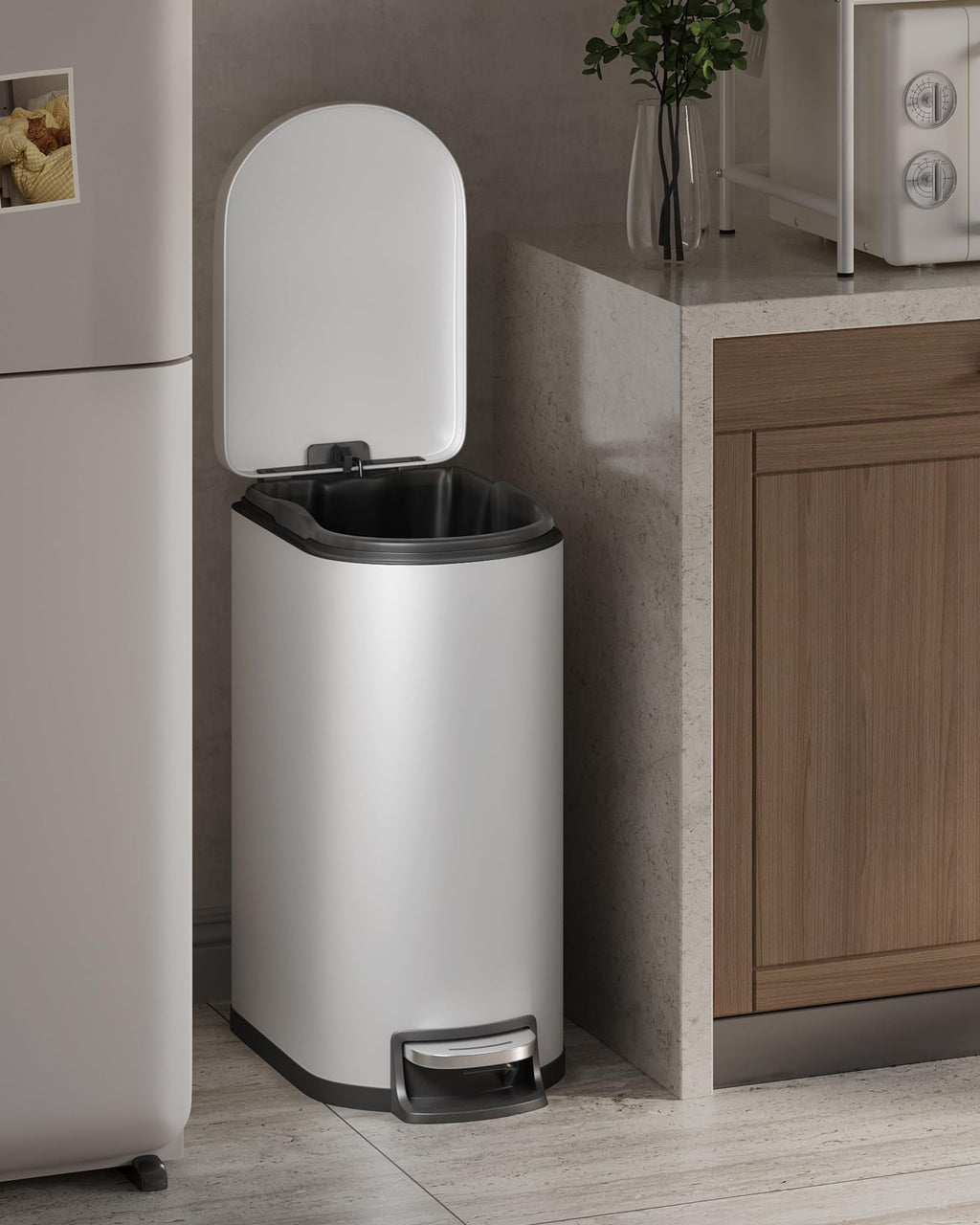 13.2 Gallon Stainless Steel Kitchen Trash Can L6134