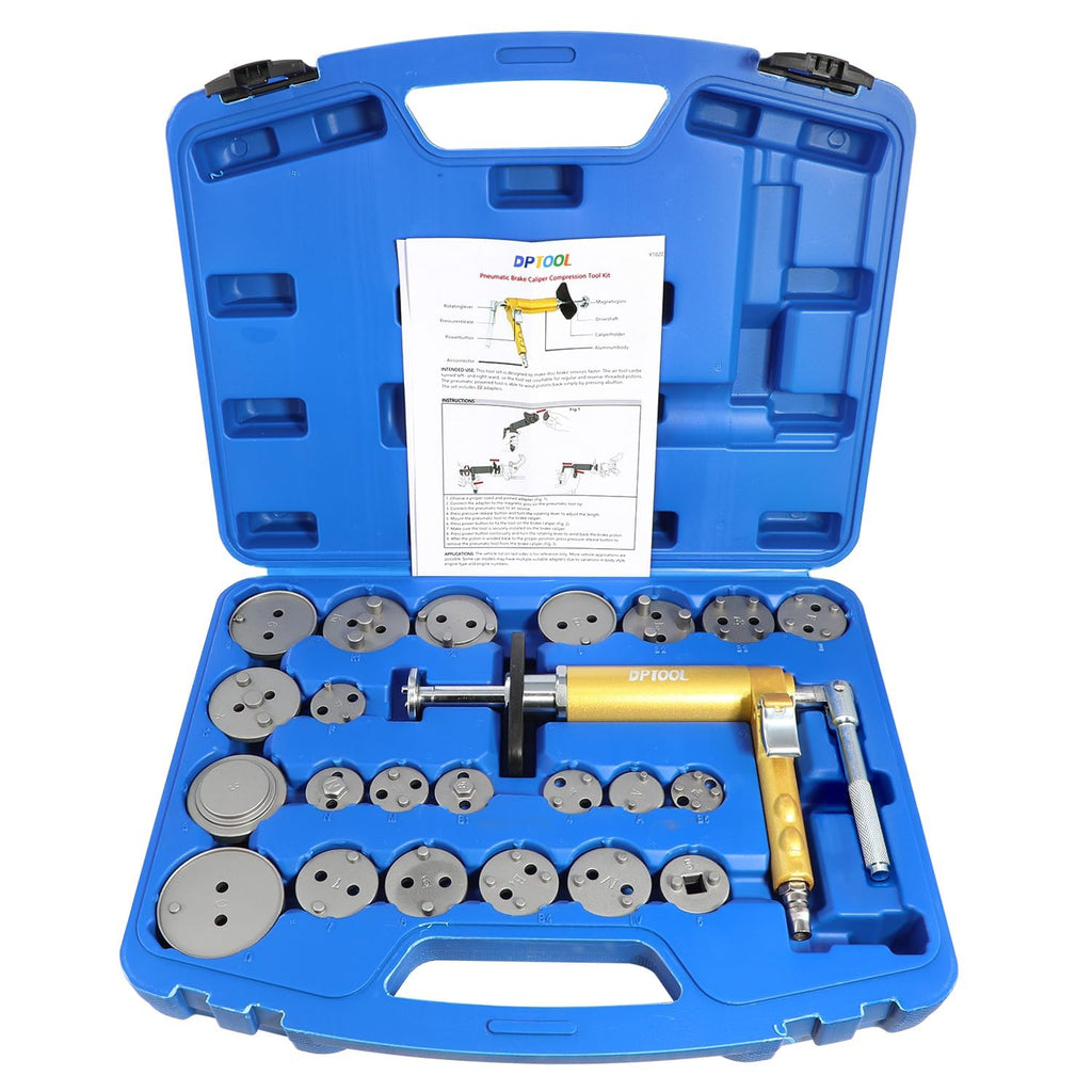 23Pc Pneumatic Brake Caliper Compression Tool Kit F9946