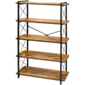 5-Tier Industrial Bookshelf with Metal Frame K229