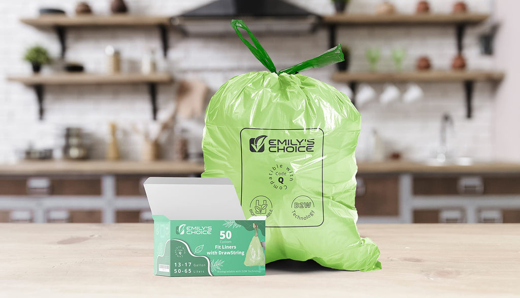 Biodegradable Heavy Duty Tall Trash Bag, 50 count, 13-17 Gallons C457