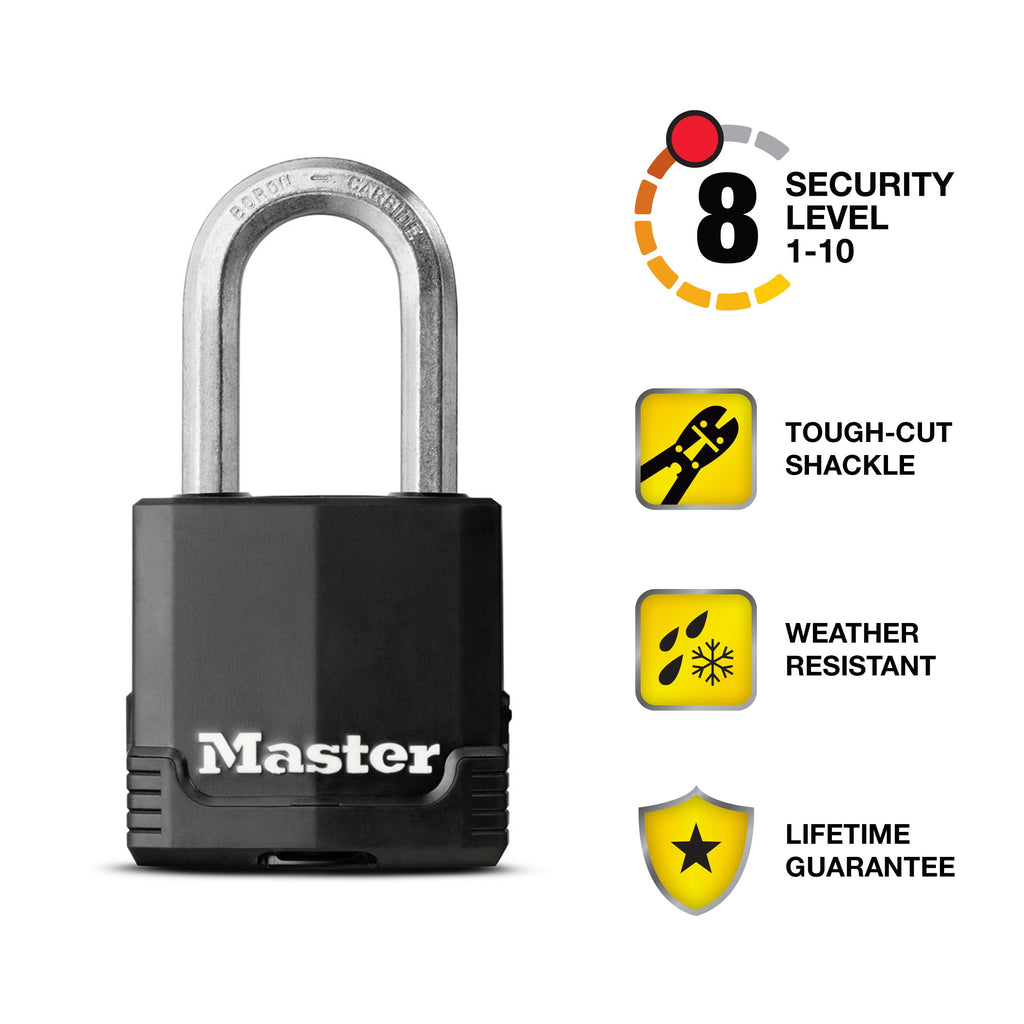 Heavy-Duty Keyed Outdoor Padlock 4-Pack Y845