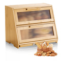 Large Capacity Bamboo Bread Box T379061