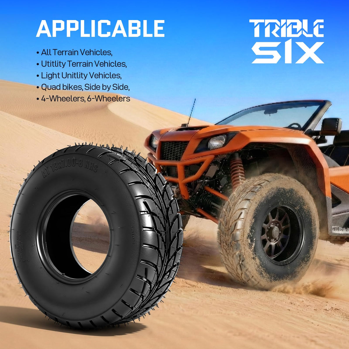 19x7-8 ATV/UTV Tires Set of 2 N400