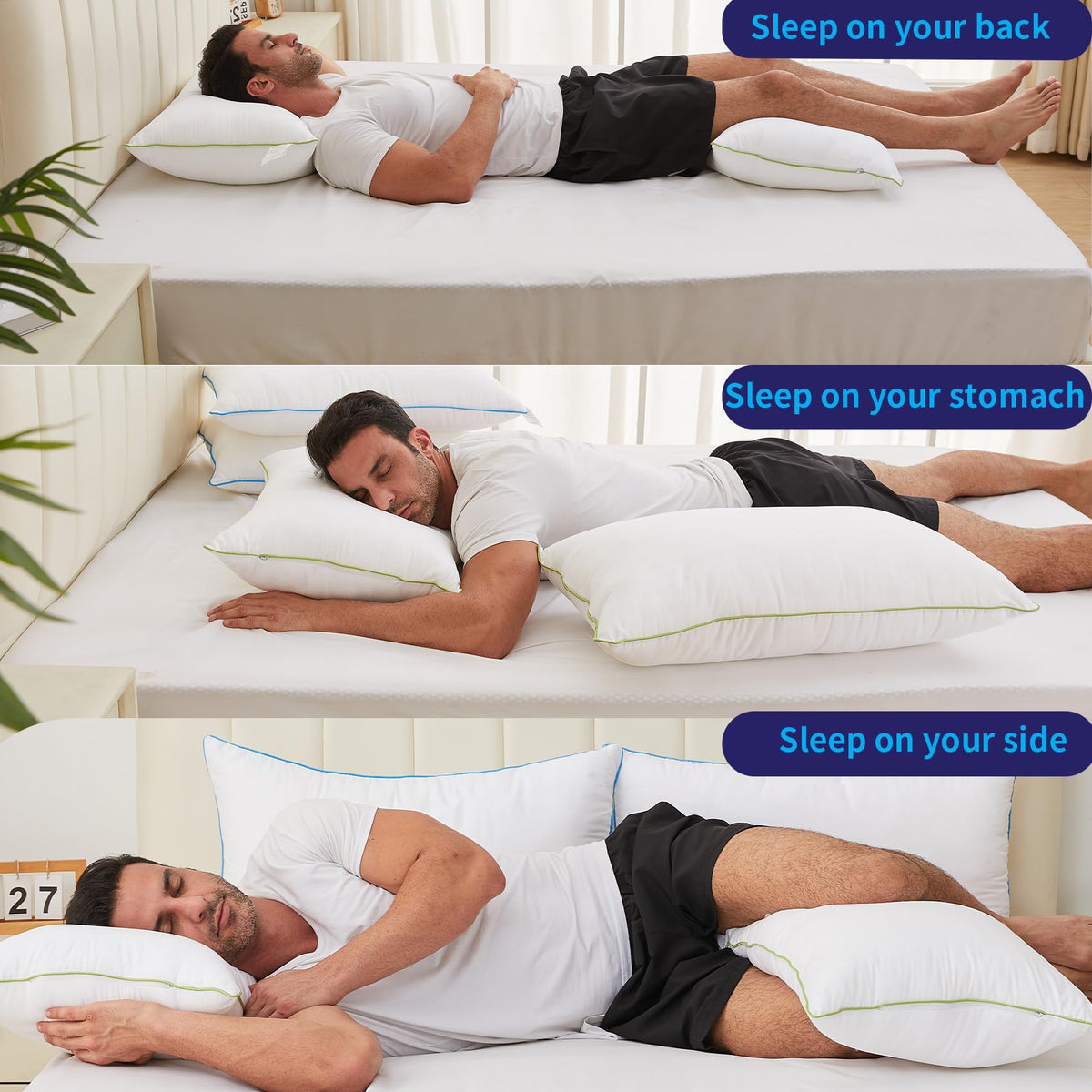 King Size Down Alternative Pillows Set of 2 X67111