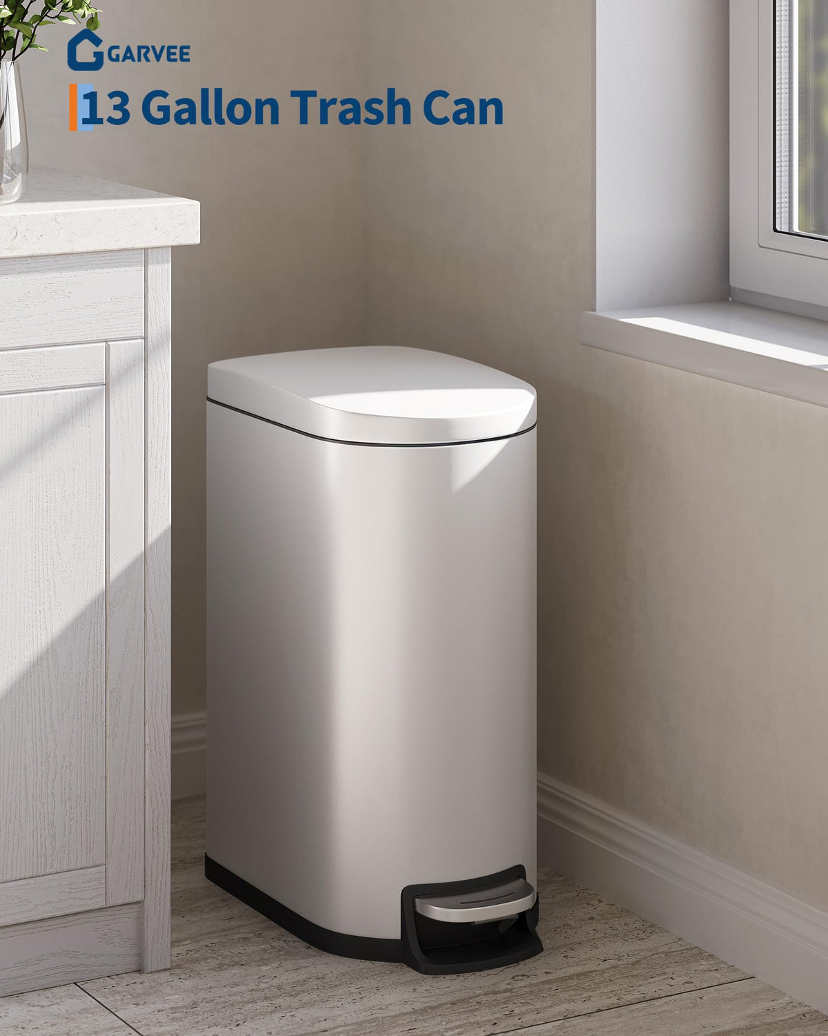13.2 Gallon Stainless Steel Kitchen Trash Can L6134