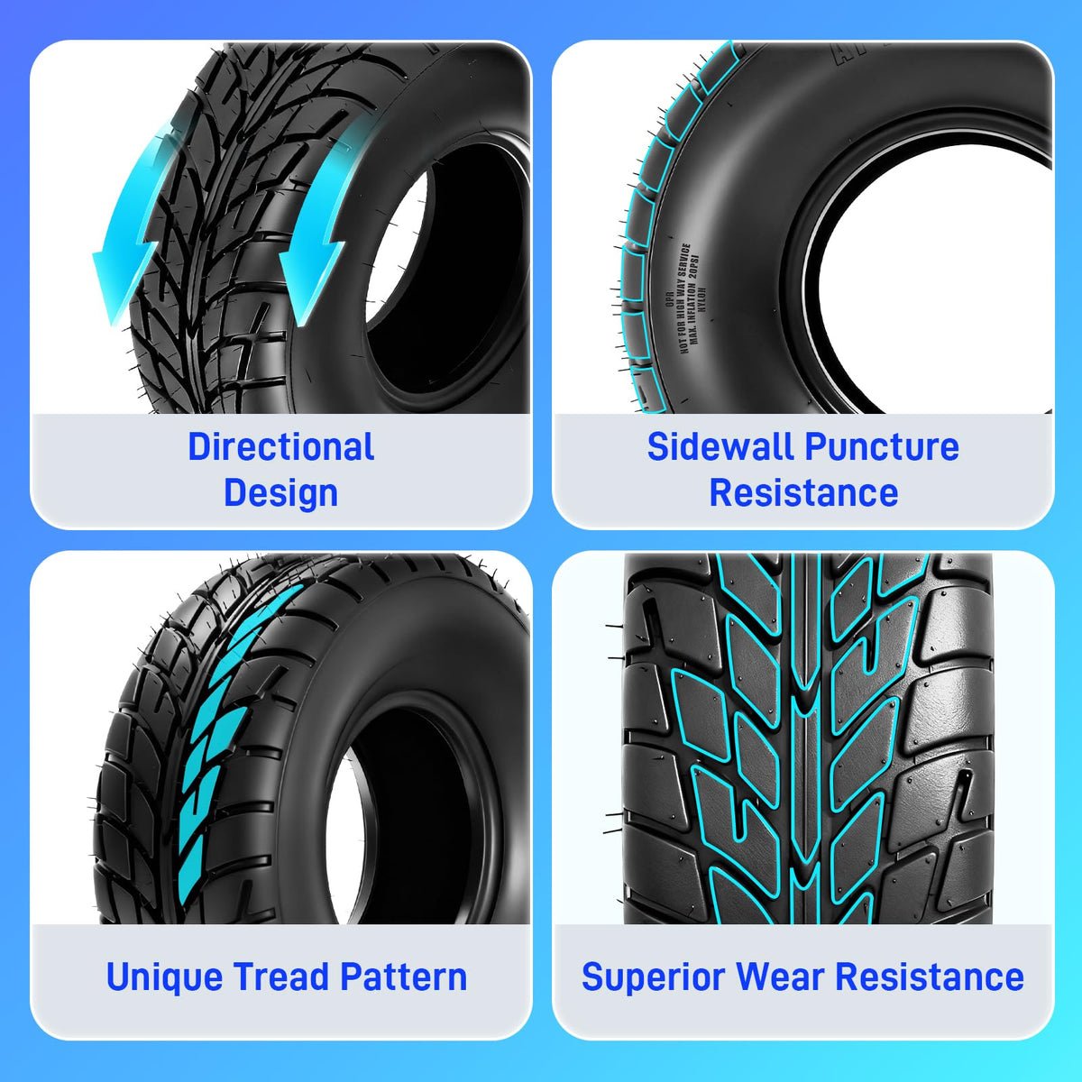 19x7-8 ATV/UTV Tires Set of 2 N400