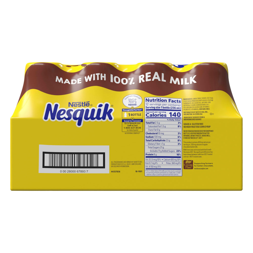 Lowfat Chocolate Milk 8 Fl Oz 12 Pack Y64590
