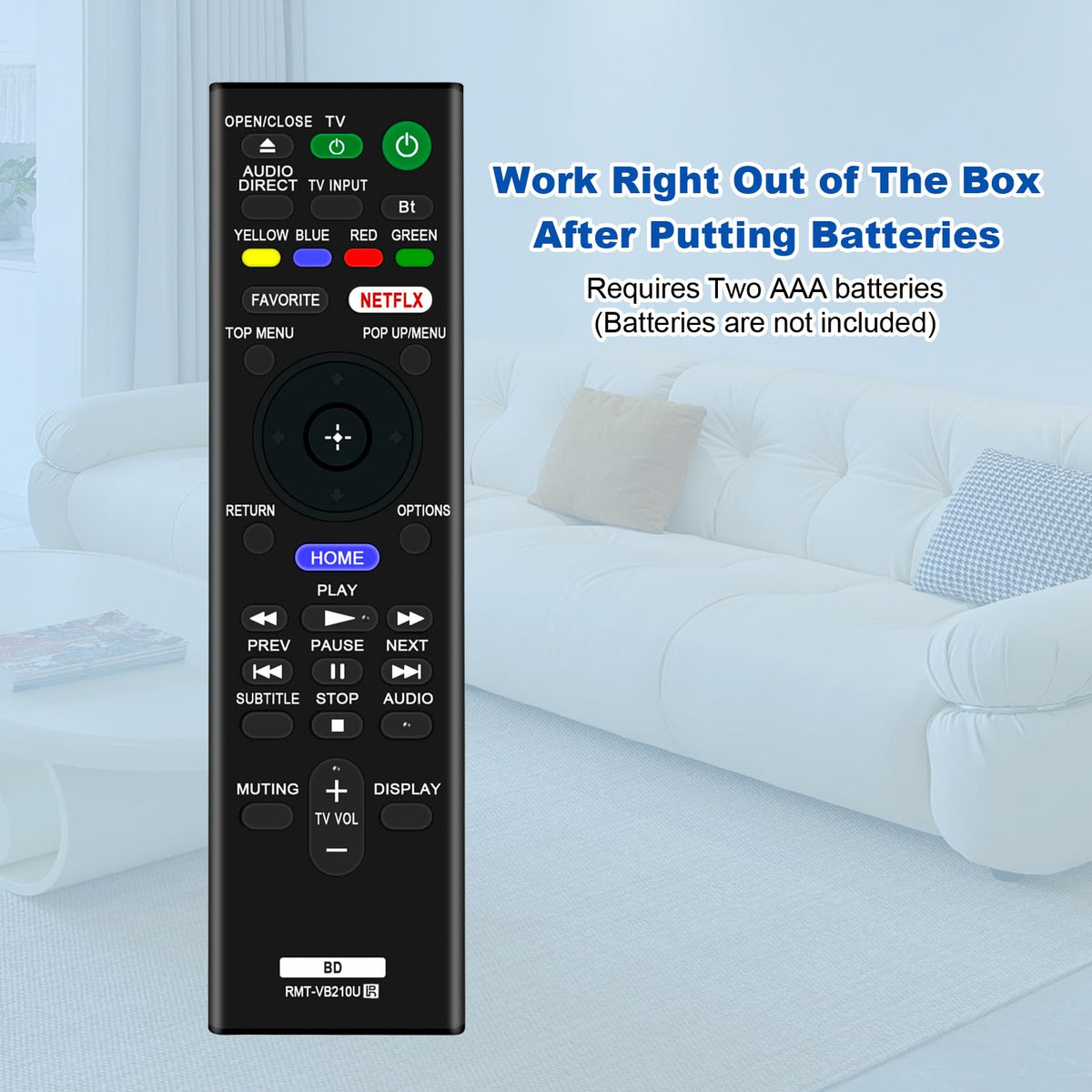 Replace Remote Control for Sony 4K Ultra HD Blu-ray Player Z5569