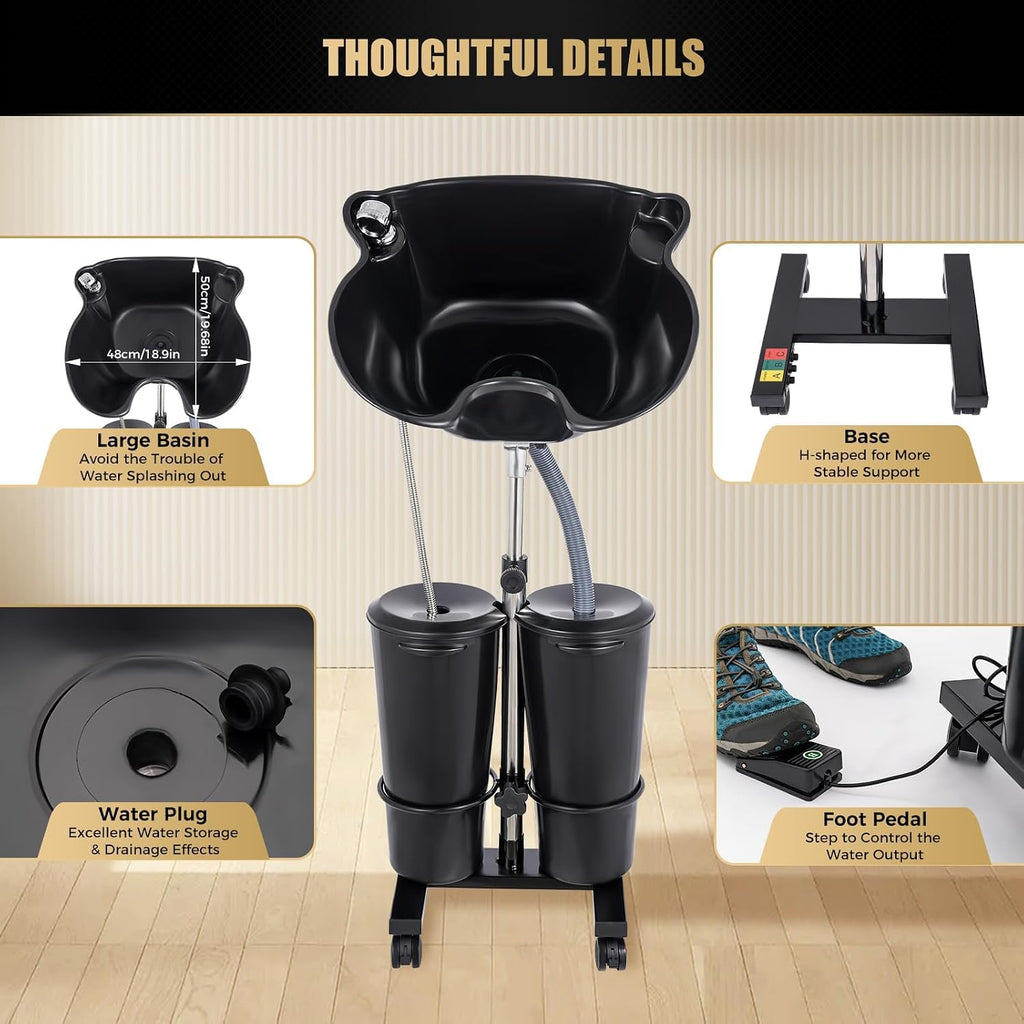 Portable Height Adjustable Shampoo Bowl L851