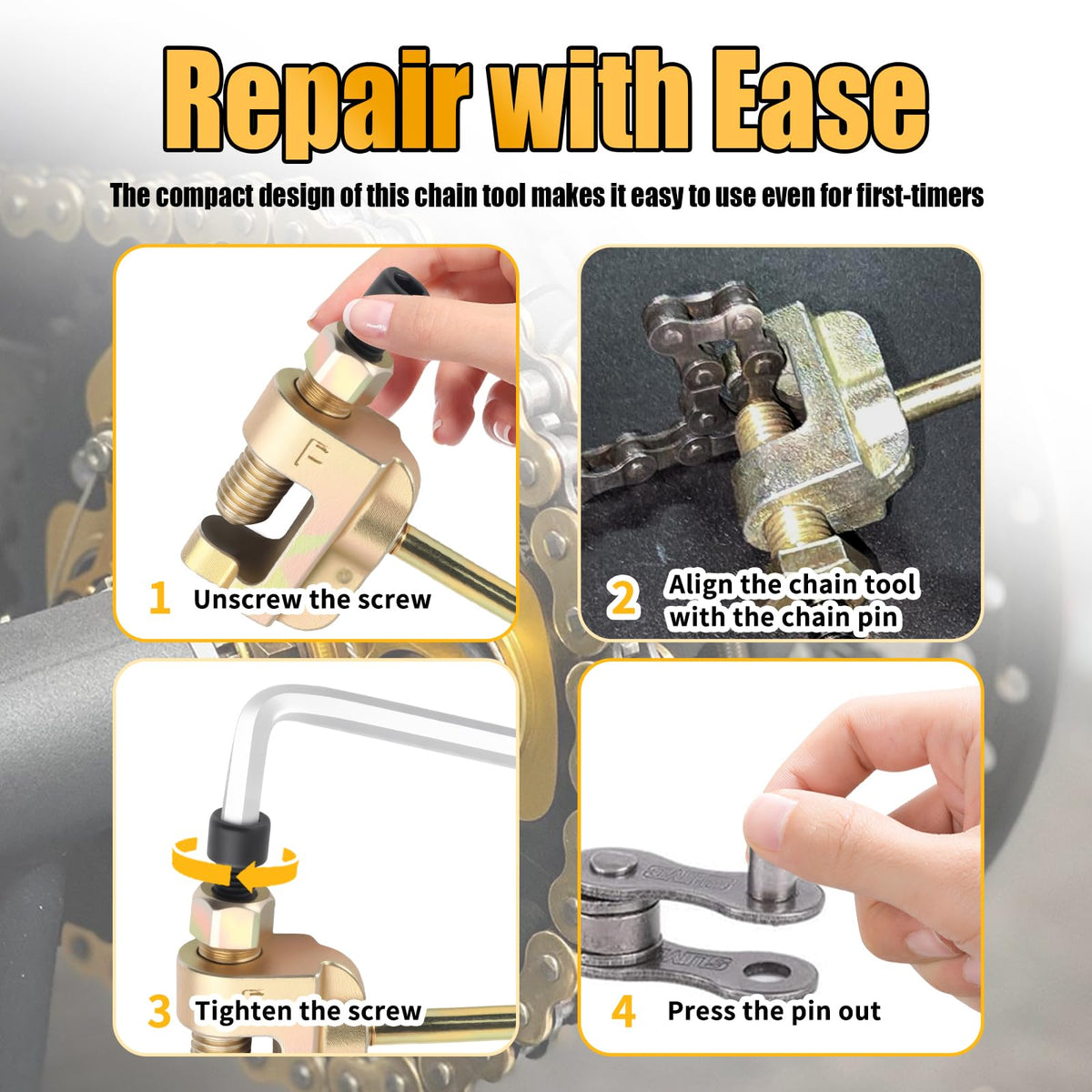 Heavy Duty Motorcycle Chain Breaker Tool Kit R331