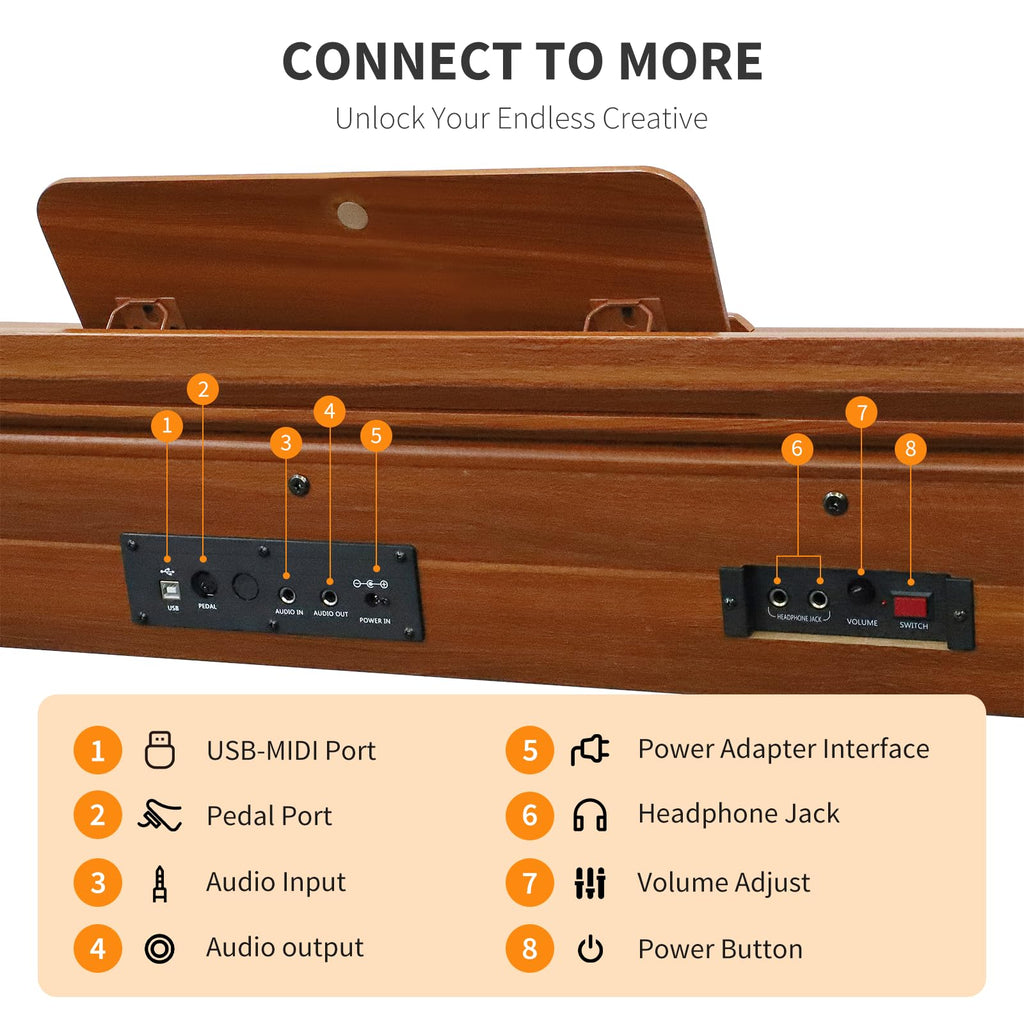 88-key Weighted Hammer-Action Digital Piano B1737