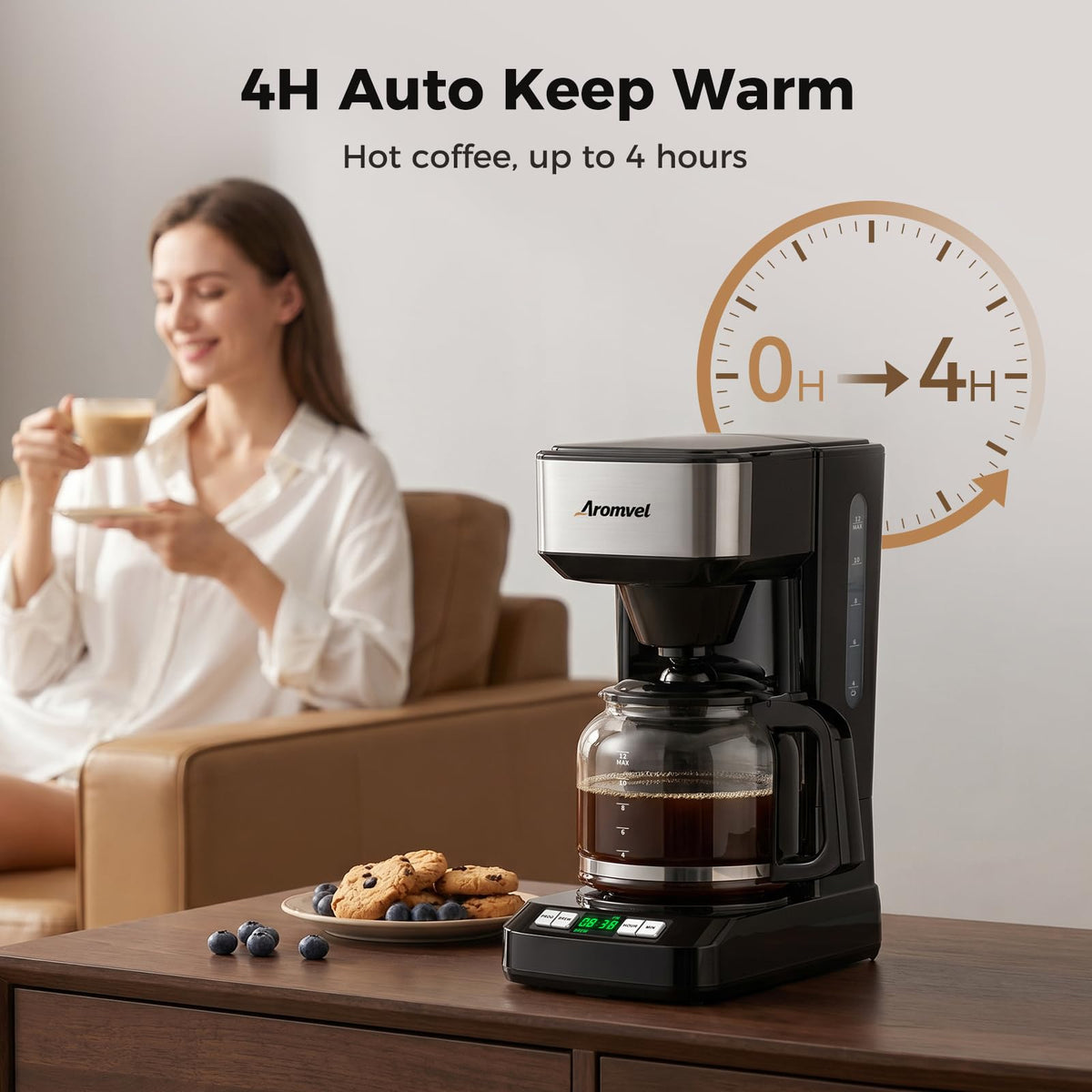 12-Cup Programmable Drip Coffee Maker with Glass Carafe R851337