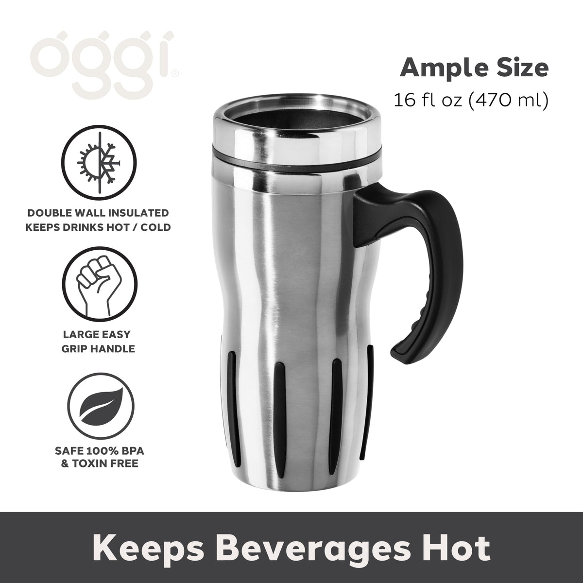 Stainless Steel Thermal Travel Mug 16oz C789463