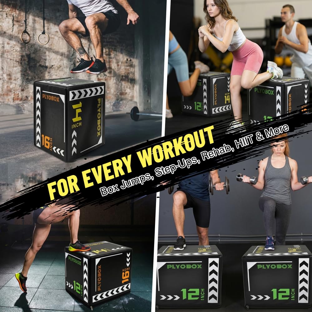 12/14/16 Inch 3-in-1 Plyometric Jump Box K806