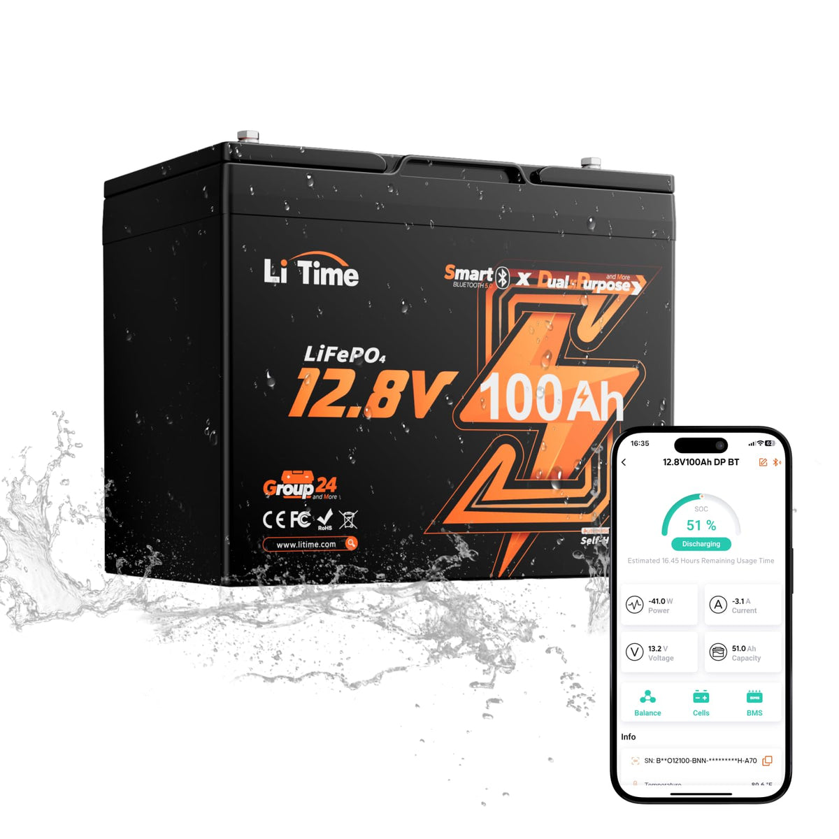 12V 100Ah LiFePO4 Battery C4591