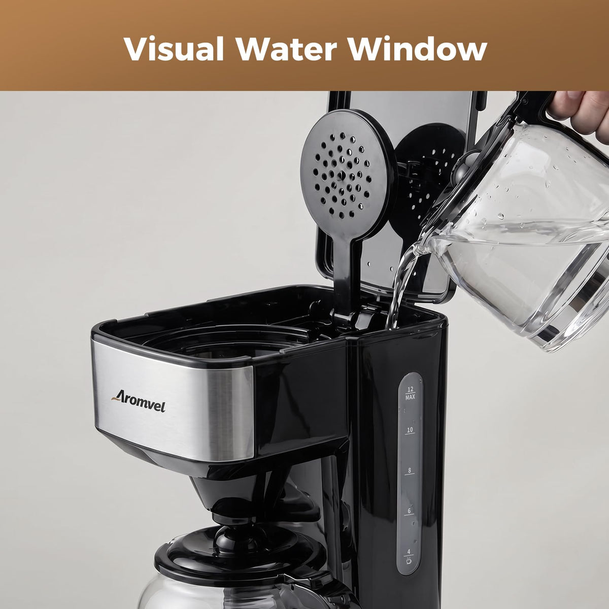 12-Cup Programmable Drip Coffee Maker with Glass Carafe R851337
