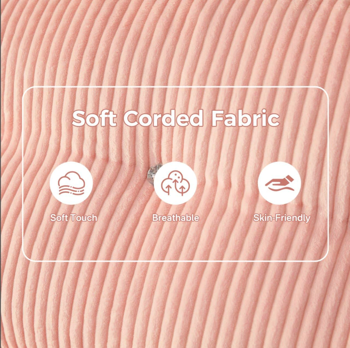 Pink Foldable Sofa Bed with Pillow & Blanket E4052