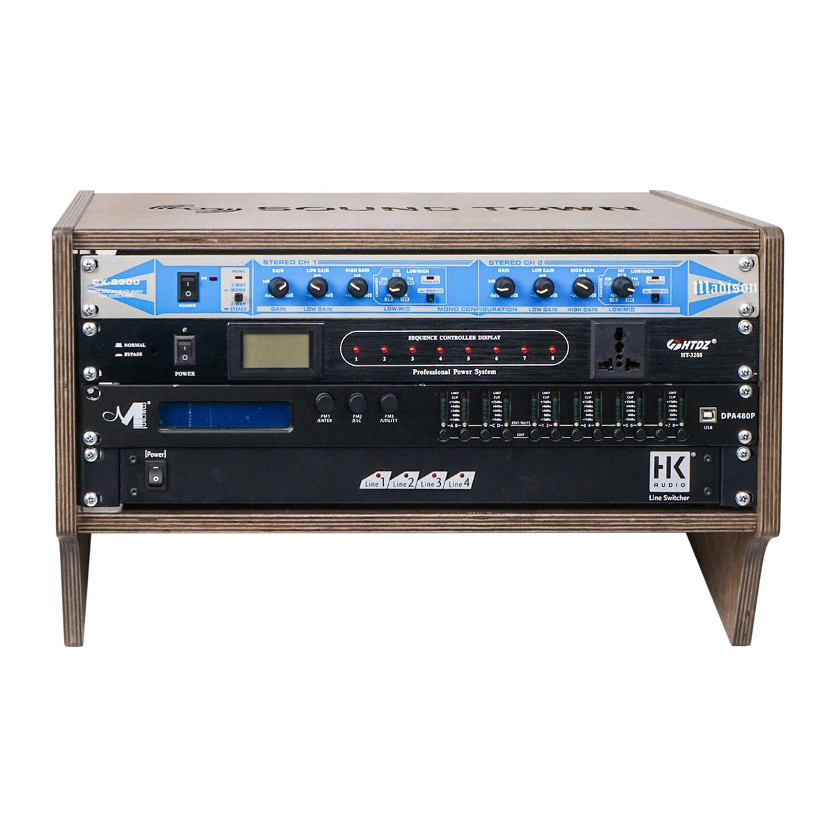 4U Angled Desktop Studio Rack with Baltic Birch Plywood Z348367