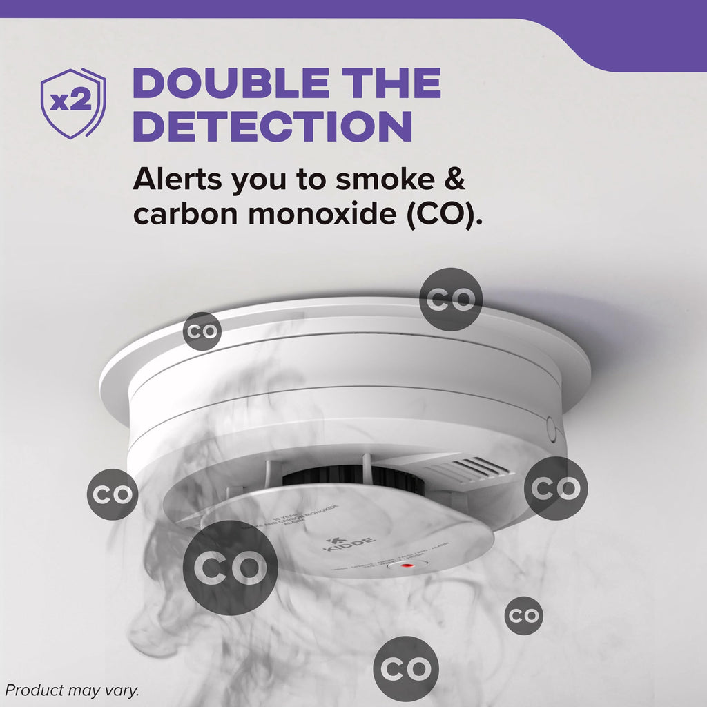 Smoke & CO Detector, Hardwired & 10-Year Battery, 3 Pack D2234