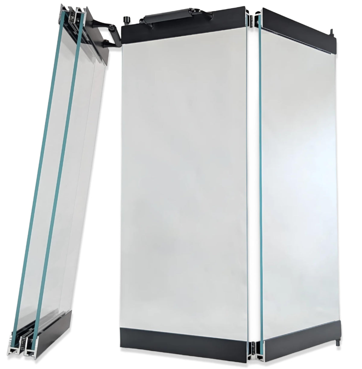 Black Replacement Glass Fireplace Doors B501370