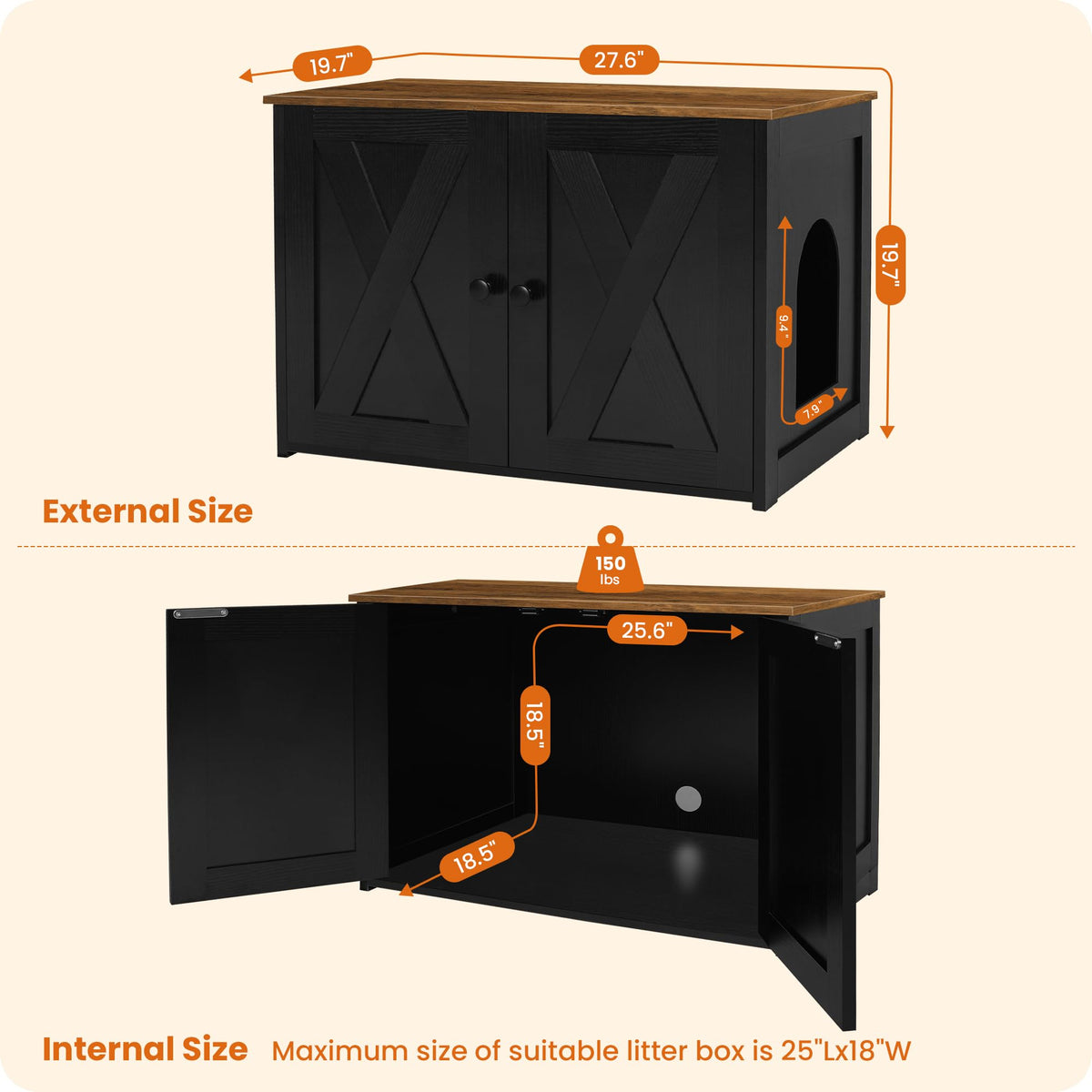 Cat Litter Box Enclosure F2132