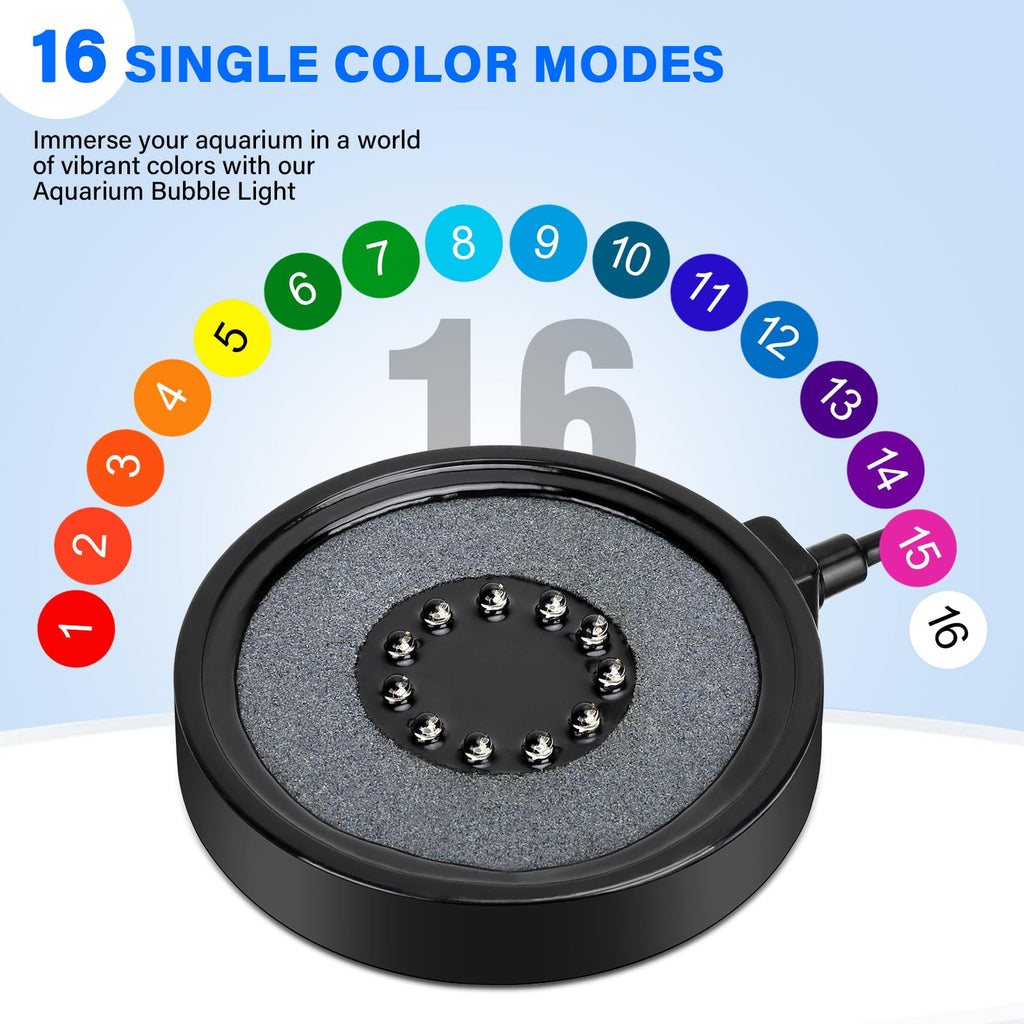 Aquarium Air Bubble Light and Magnetic Glass Clean Brush C804