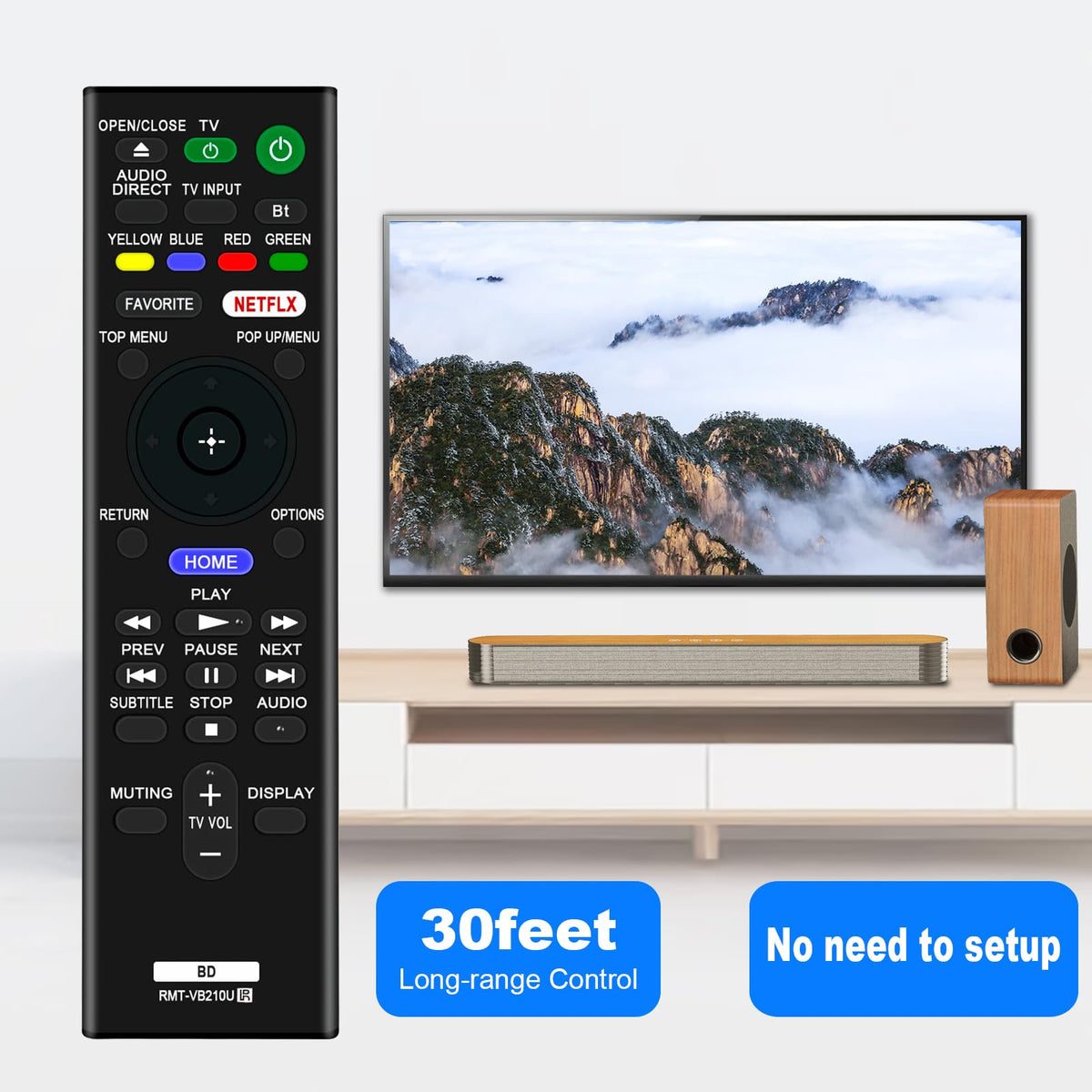 Replace Remote Control for Sony 4K Ultra HD Blu-ray Player Z5569