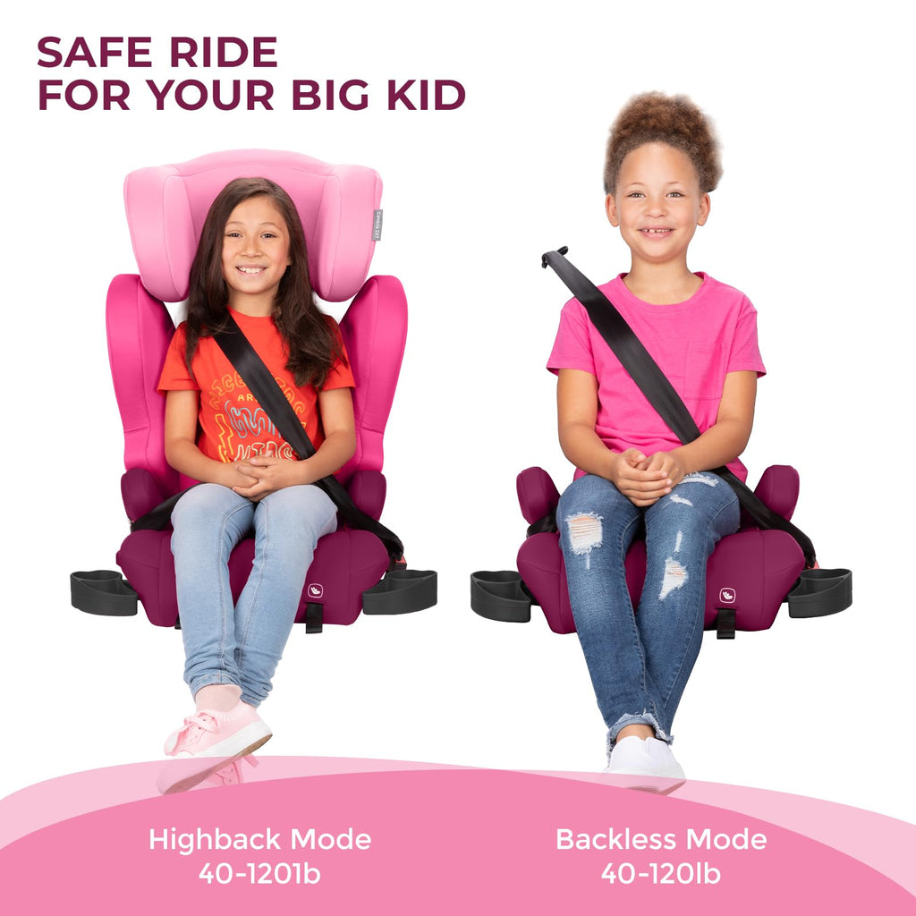 2-in-1 Belt Positioning Booster Seat, Pink Z30868