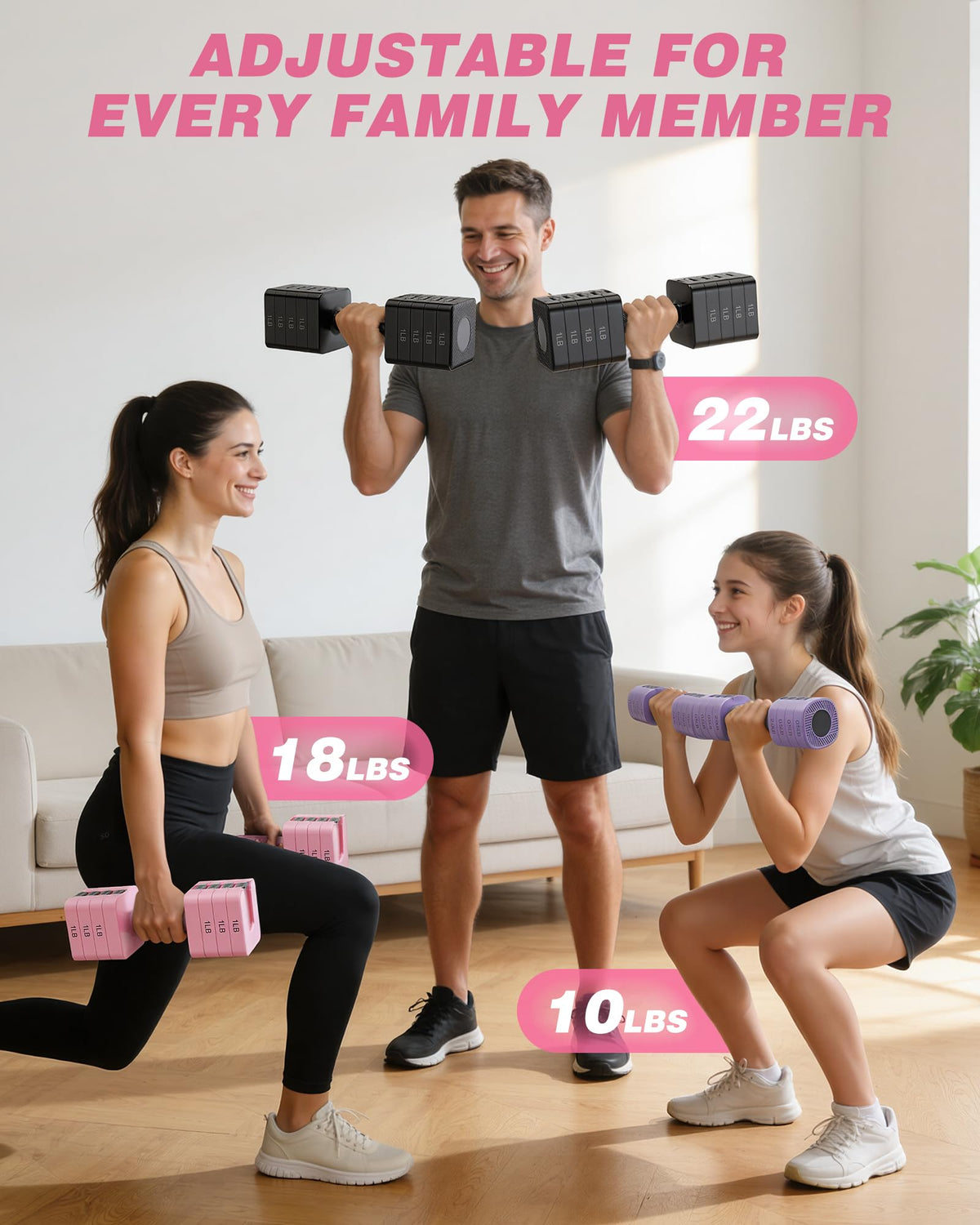 Adjustable Dumbbell Set of 2 O397918