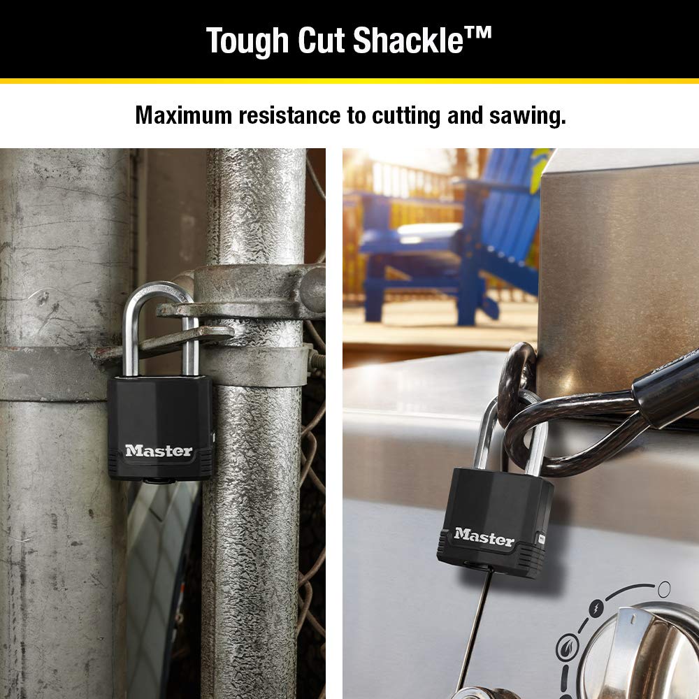 Heavy-Duty Keyed Outdoor Padlock 4-Pack Y845
