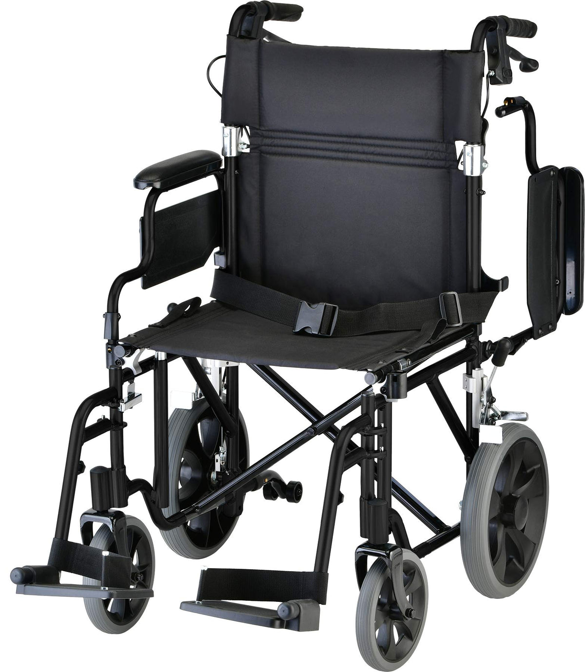 Lightweight Transport Chair with Locking Hand Brakes, Black P677328