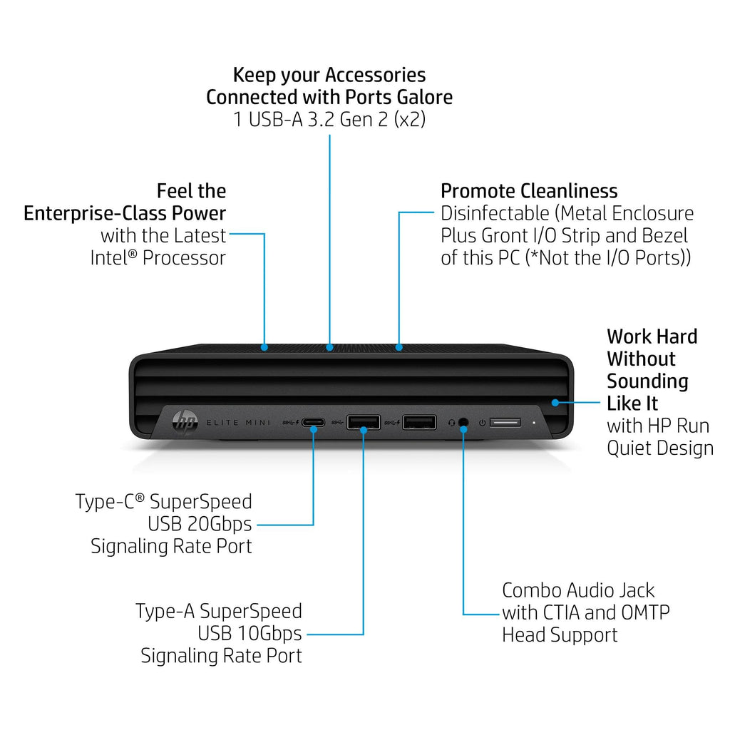Intel i7 16GB DDR5 512GB SSD Windows 11 Pro Compact Desktop Computer Q7770