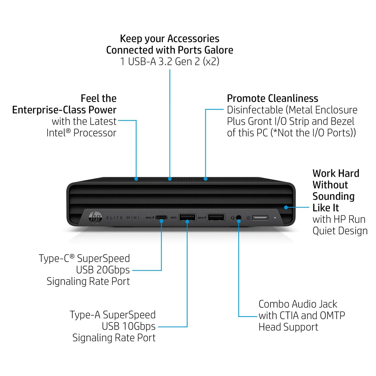 Intel i7 16GB DDR5 512GB SSD Windows 11 Pro Compact Desktop Computer Q7770