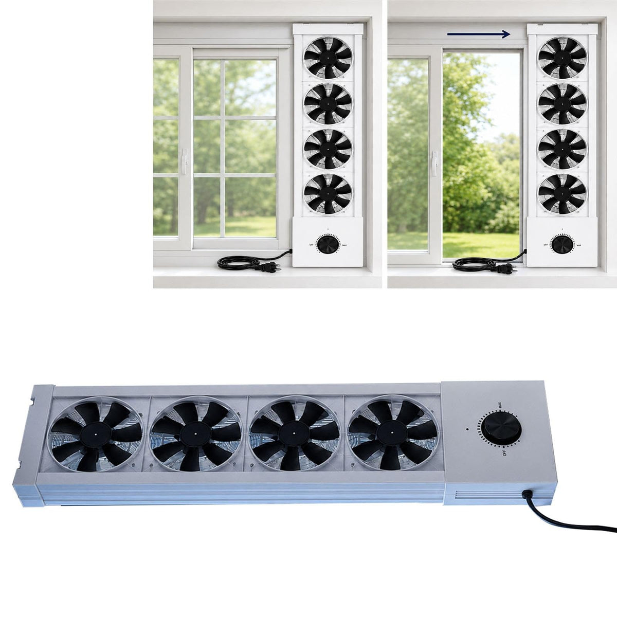 White 3-Speed Reversible Window Fan G41512