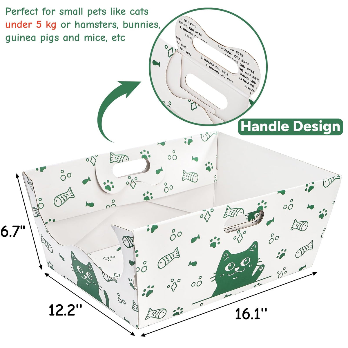 8 Pack Disposable Cat Litter Box with Scoop Z1715