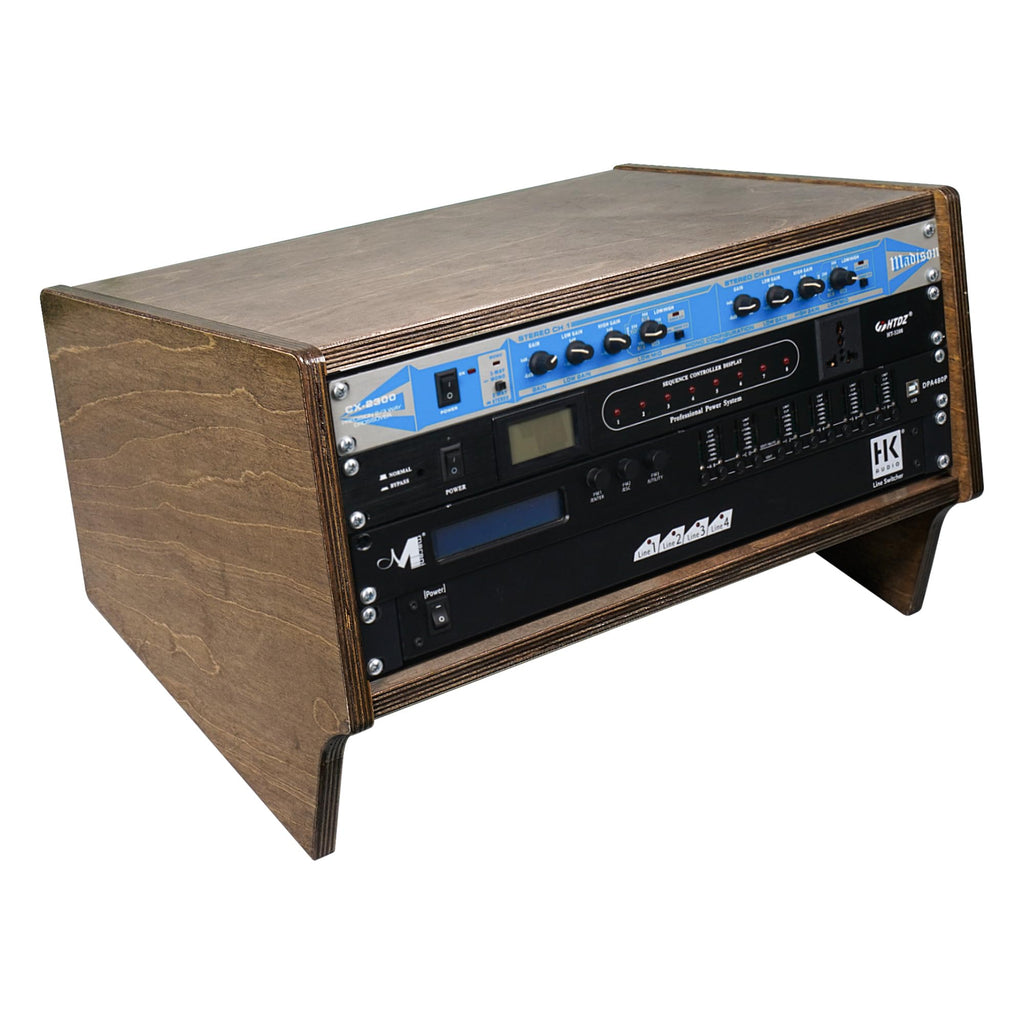 4U Angled Desktop Studio Rack with Baltic Birch Plywood Z348367