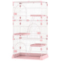 3/4-Tier Wire Cat Cage Playpen Kennel with Hammock I828